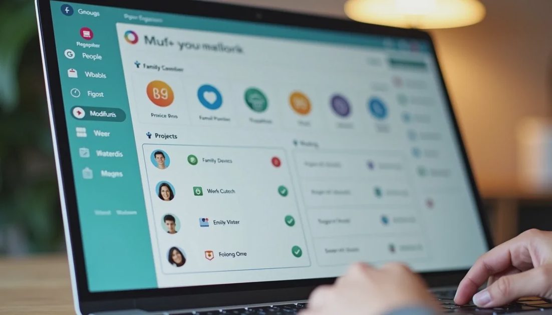 Multi-device protection overview for a household with kids and grandparents