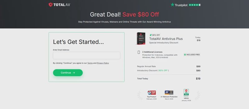 TotalAV feature overview: one-click scan, web shield and system tune-up